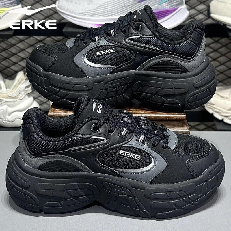 鸿星尔克男鞋沙丘网红老爹鞋2025秋冬新款轮胎鞋透气百搭休闲鞋男