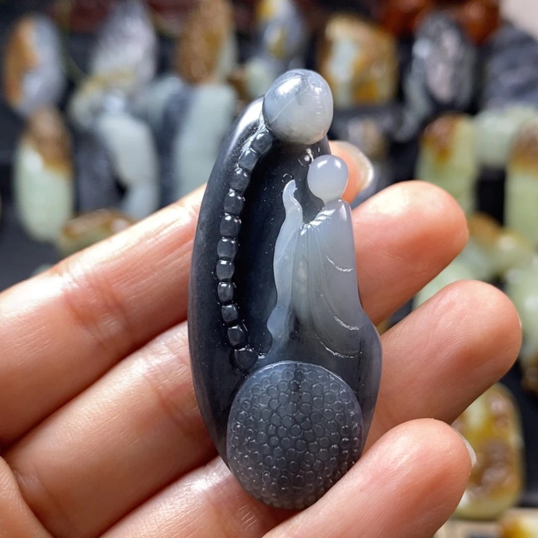 和田玉未镶嵌挂件