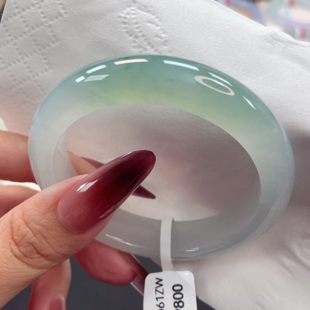 未镶嵌手镯翡翠18号52种老冰胶起光半山色