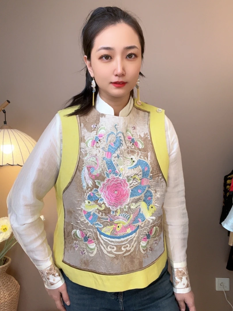 炎闪闪(福满乾坤)重工刺绣新中式马甲