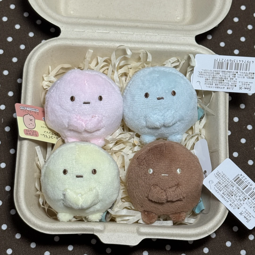 sanx角落生物圆子手玉日系粉圆蓝圆黄圆毛绒玩偶娃娃公仔迷你摆件
