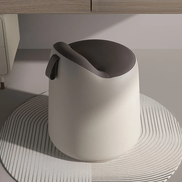 化妆凳家用梳妆台凳子网红高级感客厅轻奢椅简约板凳美甲圆凳矮凳