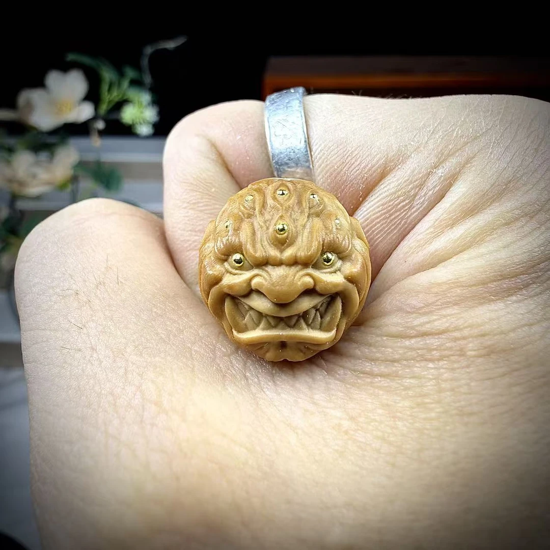 猴头雕刻单颗 法眼恶僧 全品 精工雕刻 尺寸16 17左右