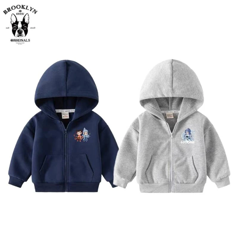 哪吒熬丙儿童卫衣春秋款2025新款休闲连帽卫衣宽松秋季童装时髦潮