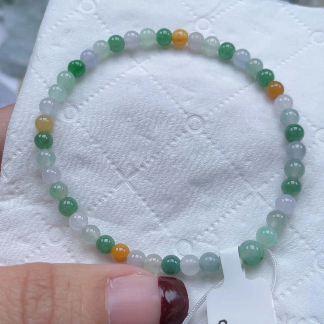 翡翠手链未镶嵌纯天然a货缅甸翡翠包邮