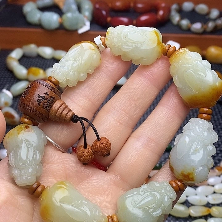 未镶嵌手链和田玉白*胖