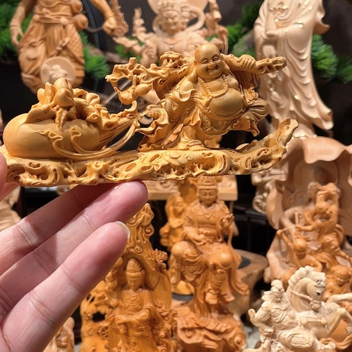 黄杨木拖布袋弥勒