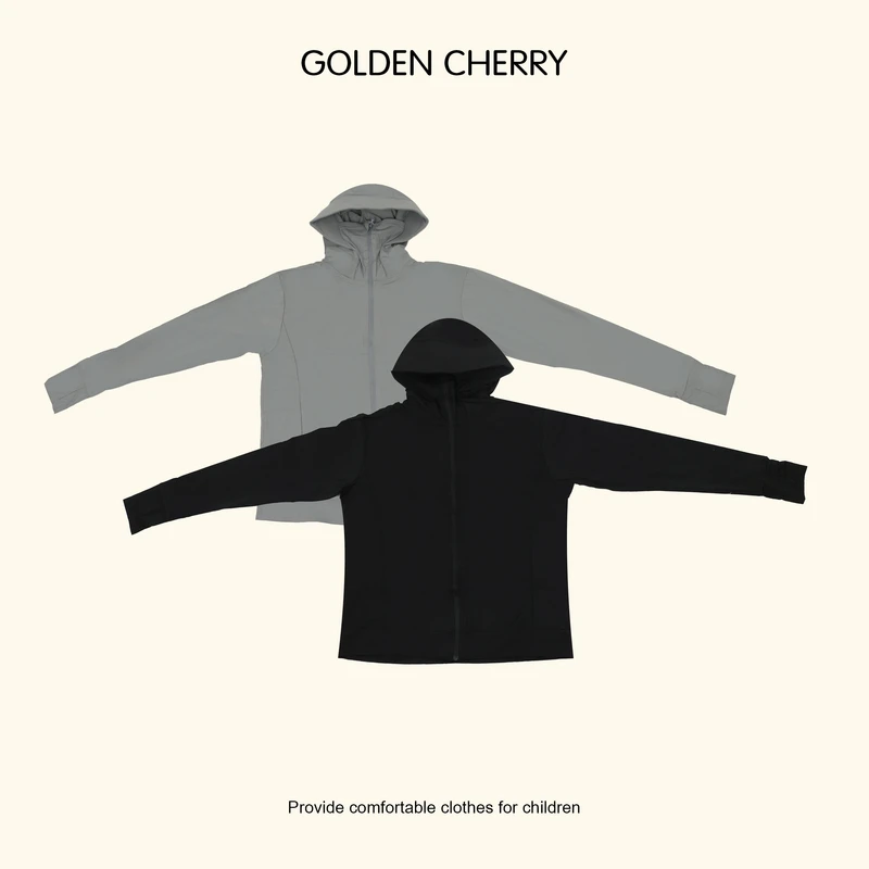 【Golden cherry】亲子纯色拉链开衫冰丝防晒外套204011