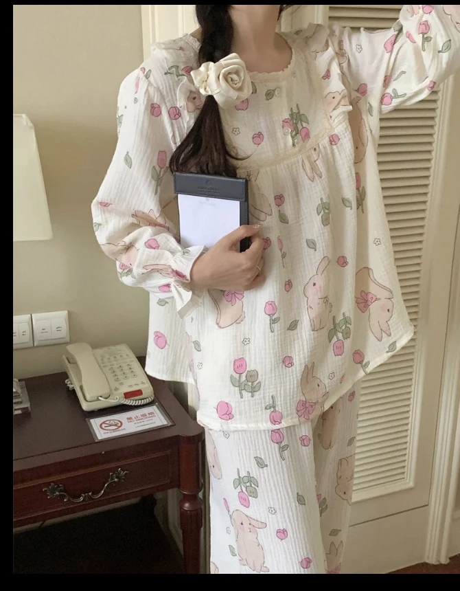 编码【501-599】先选编码！后选尺码下单！纯棉睡衣女士春秋款