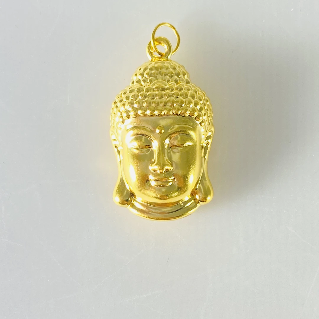足金999 黄金佛头吊坠 0.93