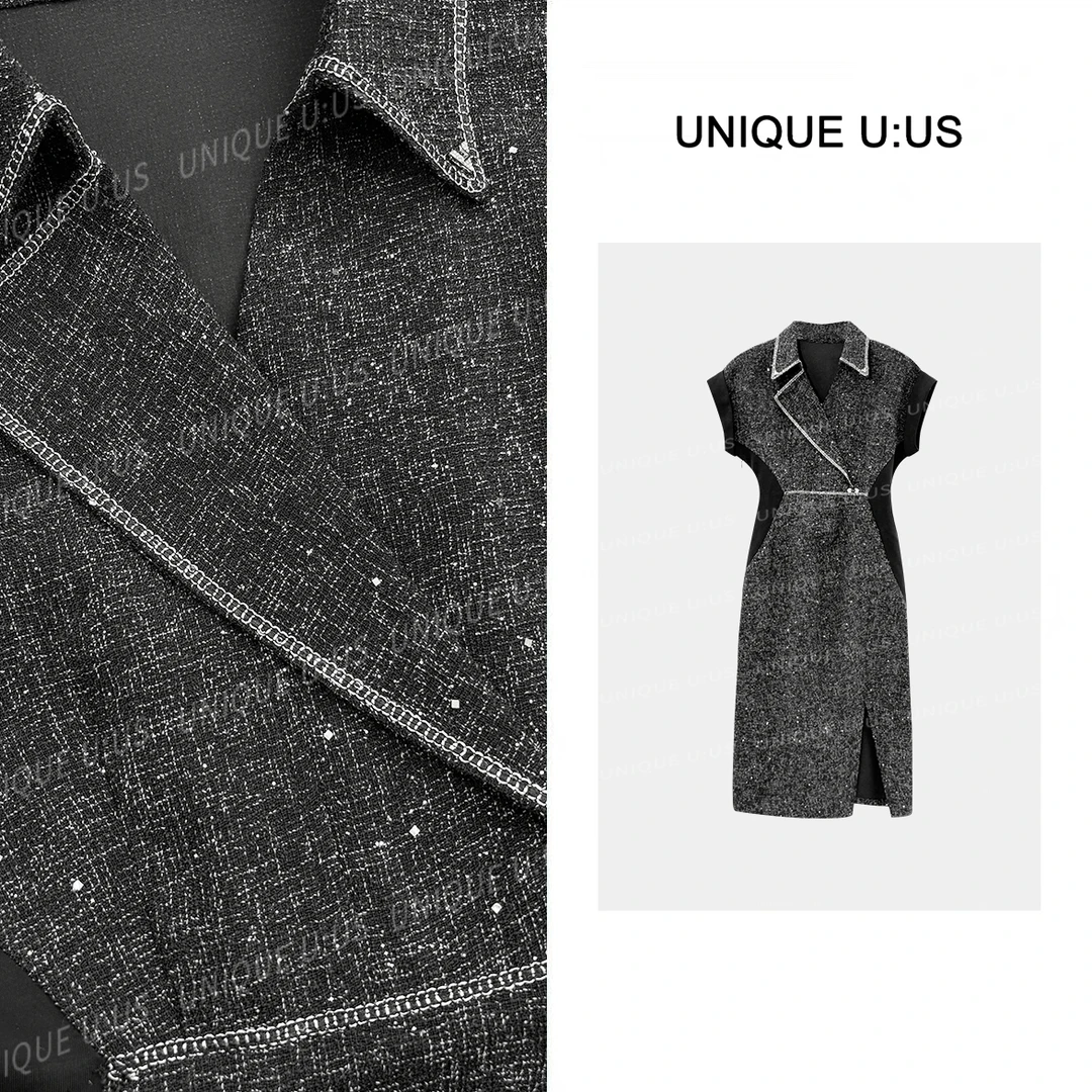UNIQUE U:US【极光之夜】收腰气质显瘦女装连衣裙-251189
