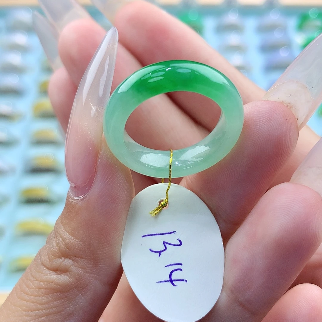 翡翠戒指未镶嵌无**悔13圈