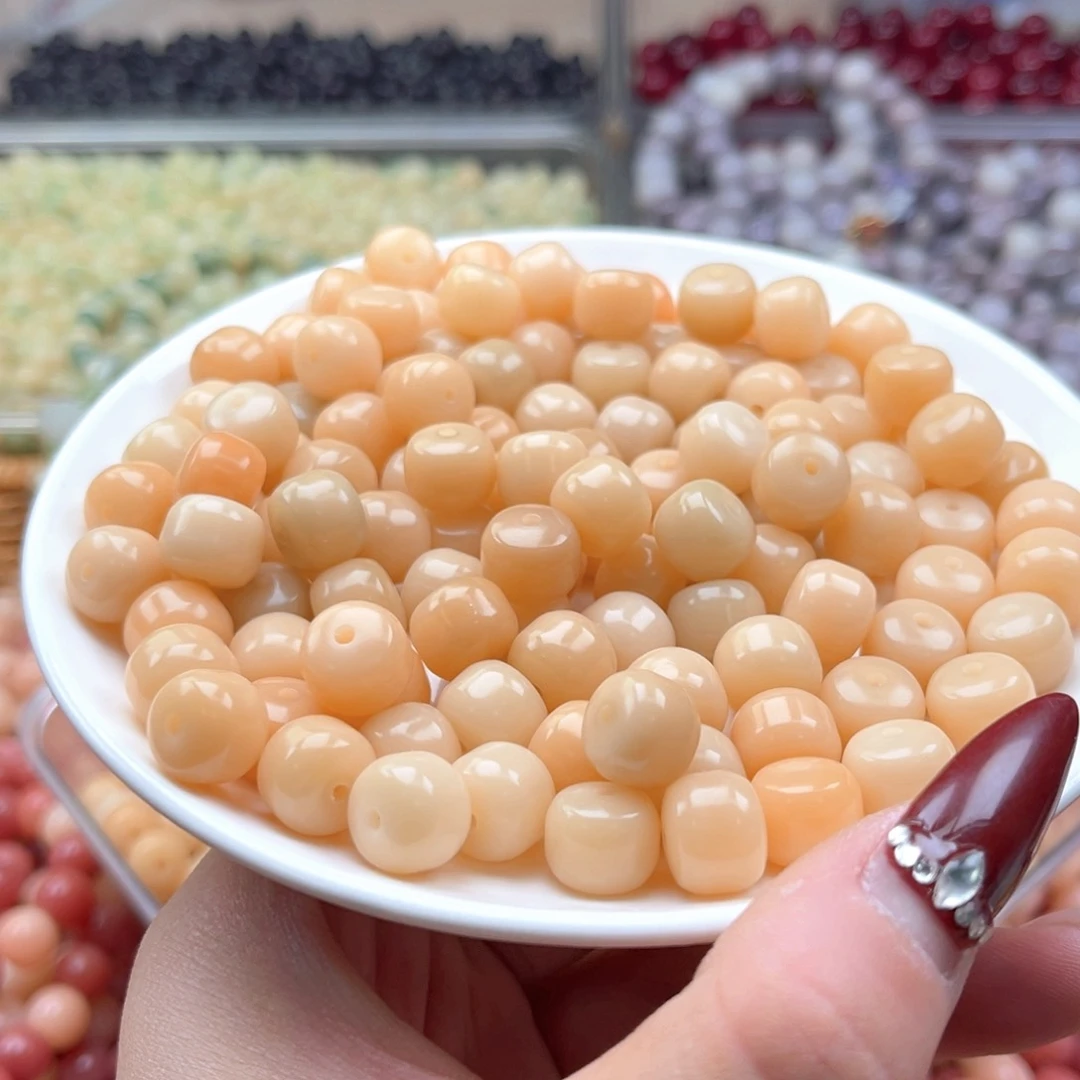 白玉菩提吊坠z11mm110颗。奶呼呼汉堡