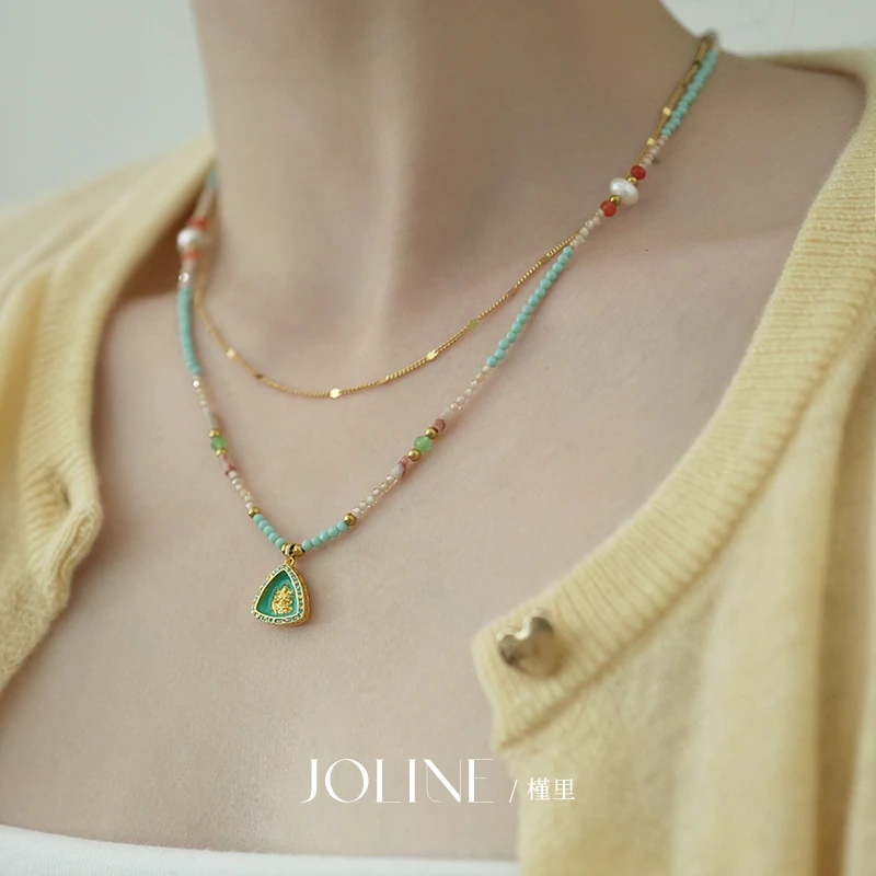 槿里  「青栀」项链女款2025年新款爆款配饰女串珠锁骨链