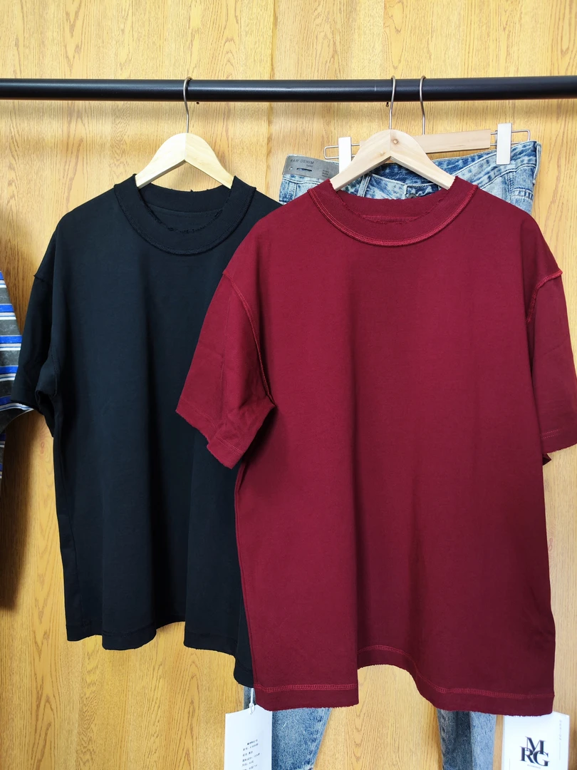 宫囍400克 | 夏季纯棉宽松重磅潮流美式日系针织休闲百搭短袖T恤