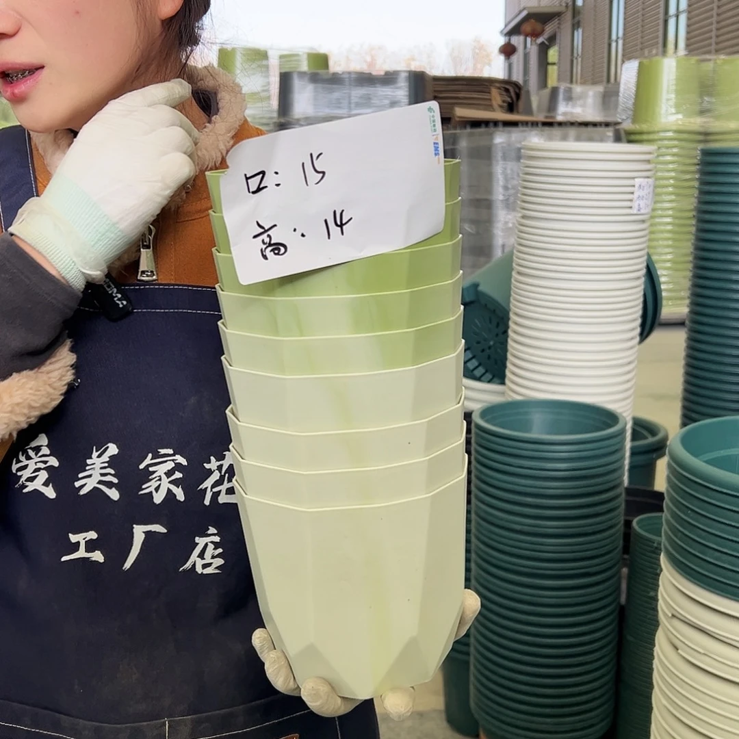 瑕疵雅典盆2#白色串色12个无托