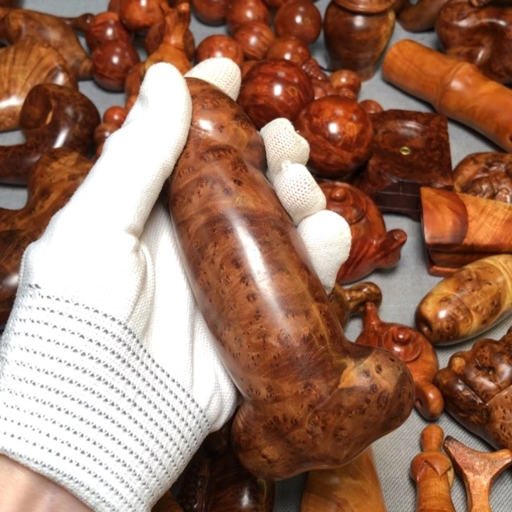 龙***药麻梨疙瘩火琉璃手把件