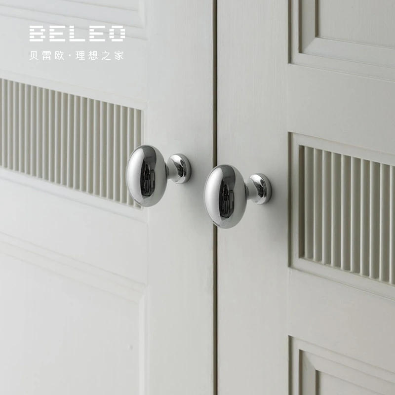 贝雷欧鹅蛋复古铜柜门拉手抽屉橱柜圆形衣柜单孔柜子门把手床头柜