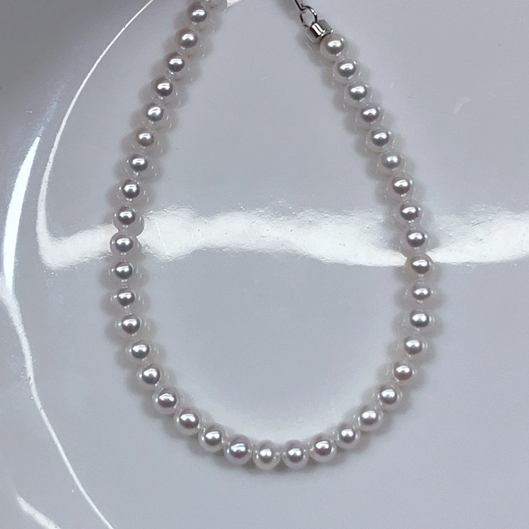 淡水珍珠银S925镶嵌颈饰