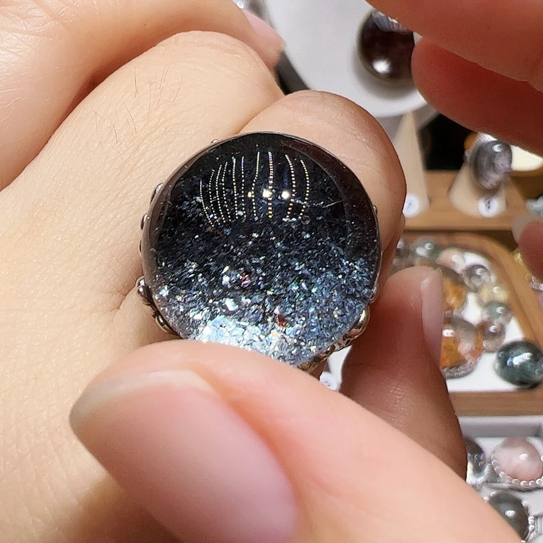 王***微珠宝半成品水晶银S925镶嵌