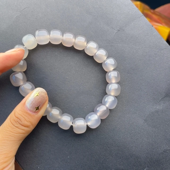 石英岩玉黄蜡石树化手串未镶嵌金*