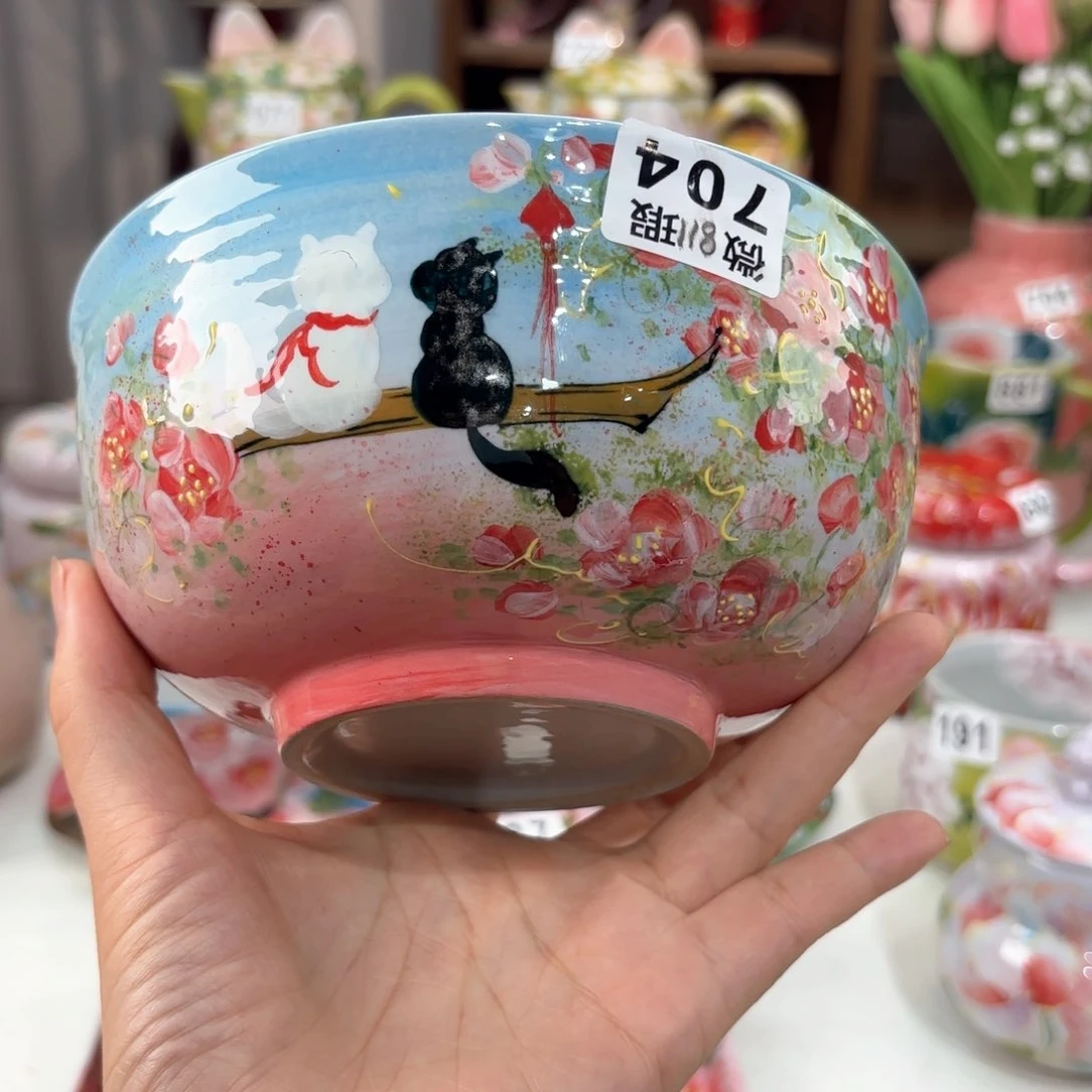 景德镇手绘高温釉下彩陶瓷茶具