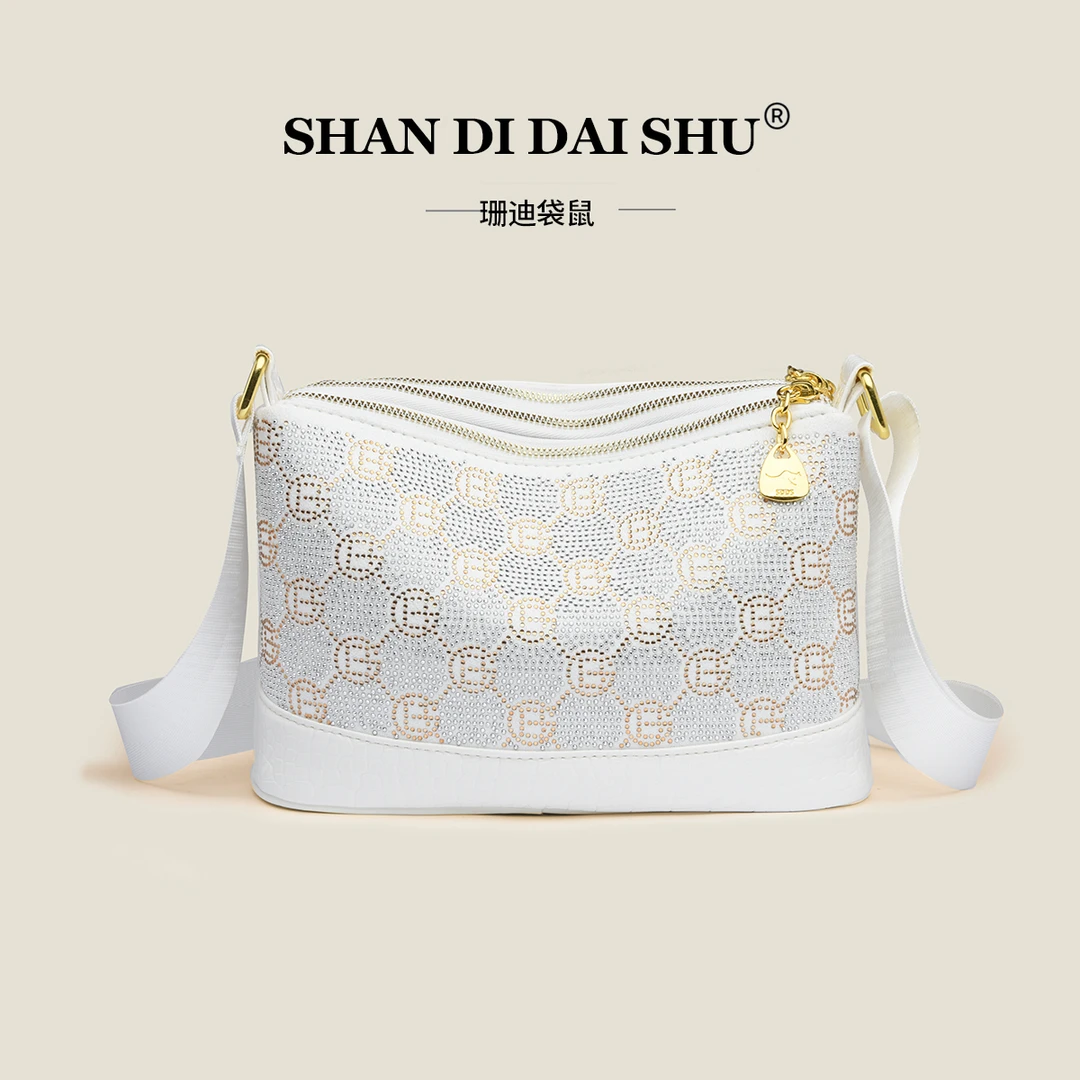 【当天发货】春夏新款三层枕头包单肩斜挎百搭时尚简约休闲女士包包