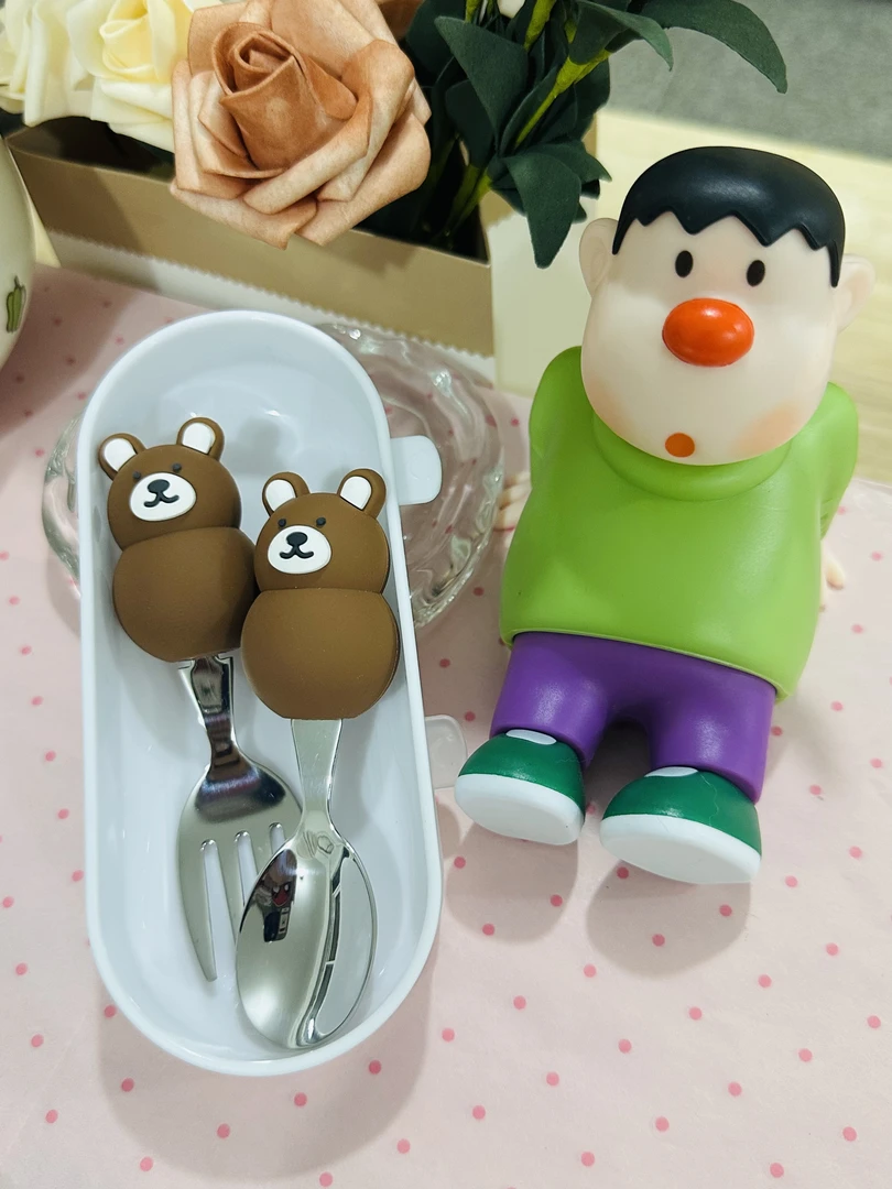 矮胖304不锈钢勺叉两件套