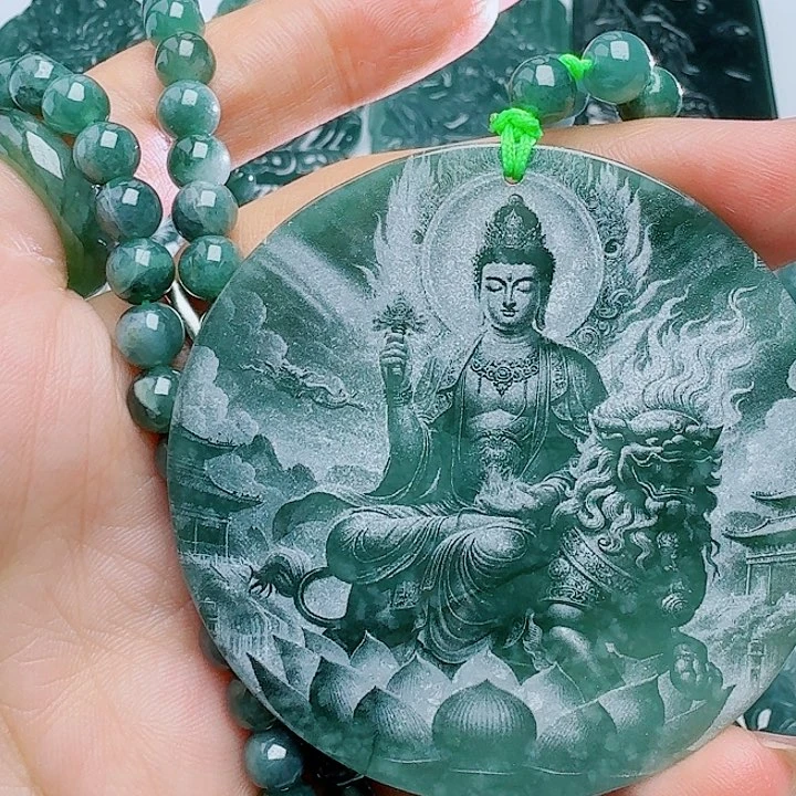 翡翠未镶嵌颈饰天然的A货翡翠多样性发其一