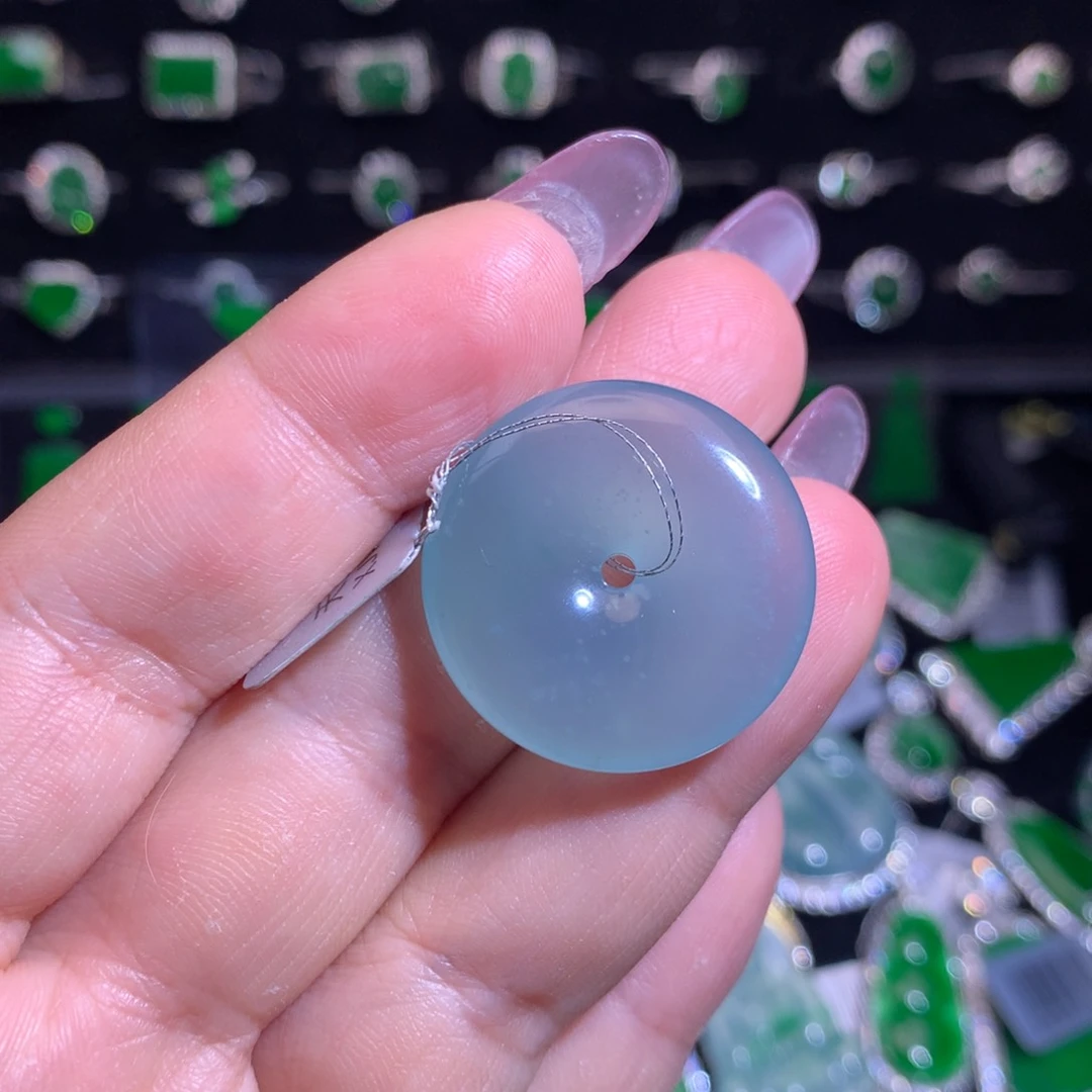 【闪购商品】翡翠银S925镶嵌颈饰天然翡翠