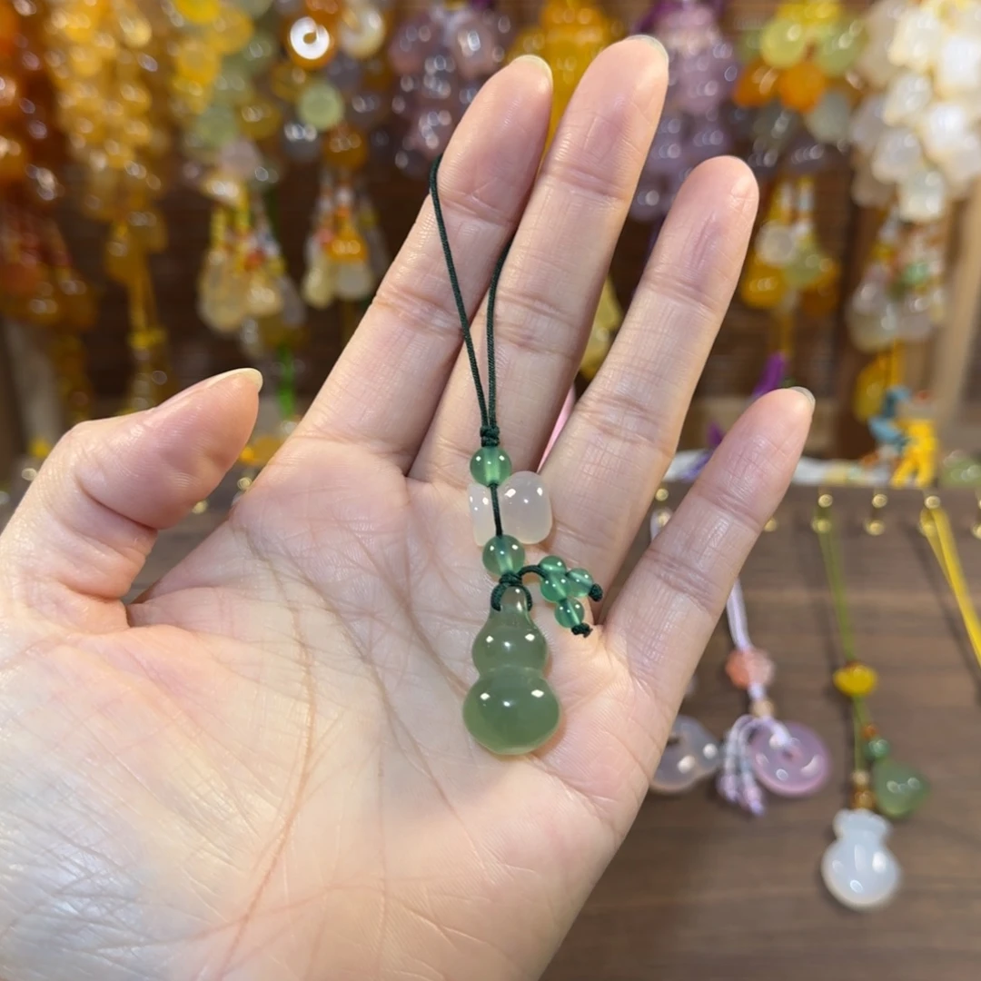 m***燕玛瑙/玉髓未镶嵌手机挂件