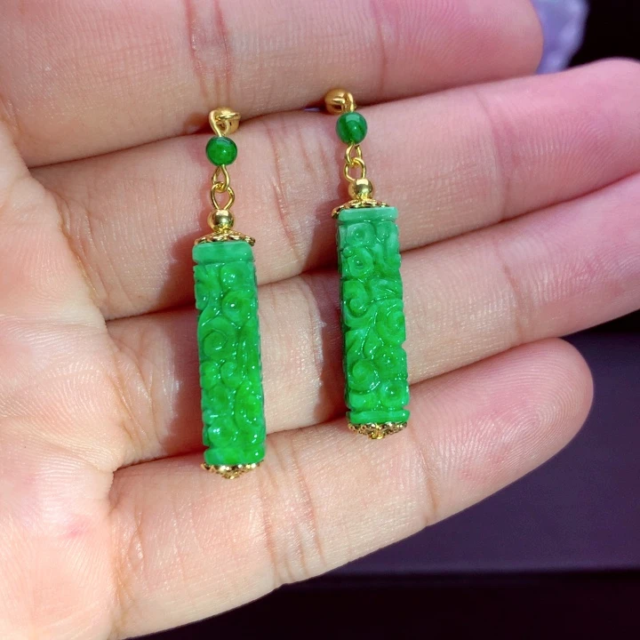 翡翠未镶嵌耳饰耳饰