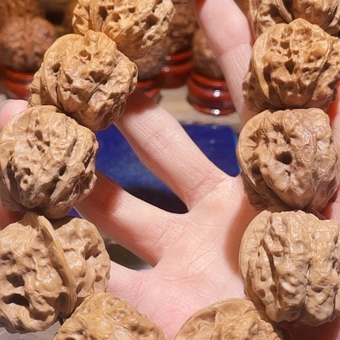 手串文玩核桃聚宝金蟾12粒带彩36