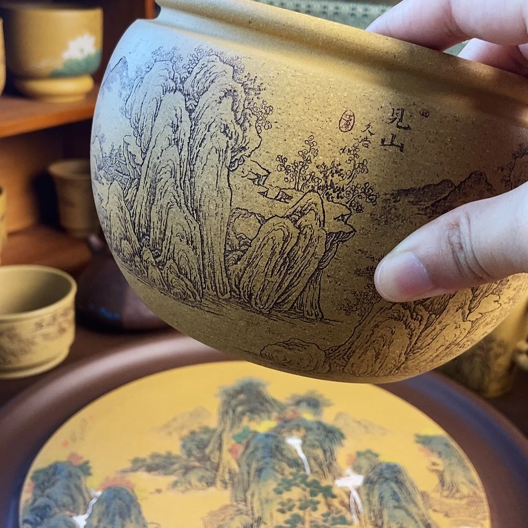 紫砂茶器文浩刻绘