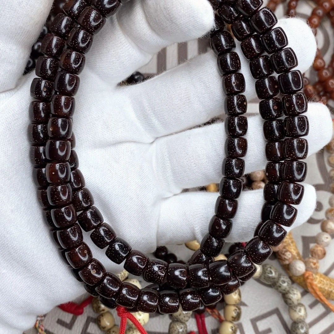 星月菩提手串9*8黑金直切