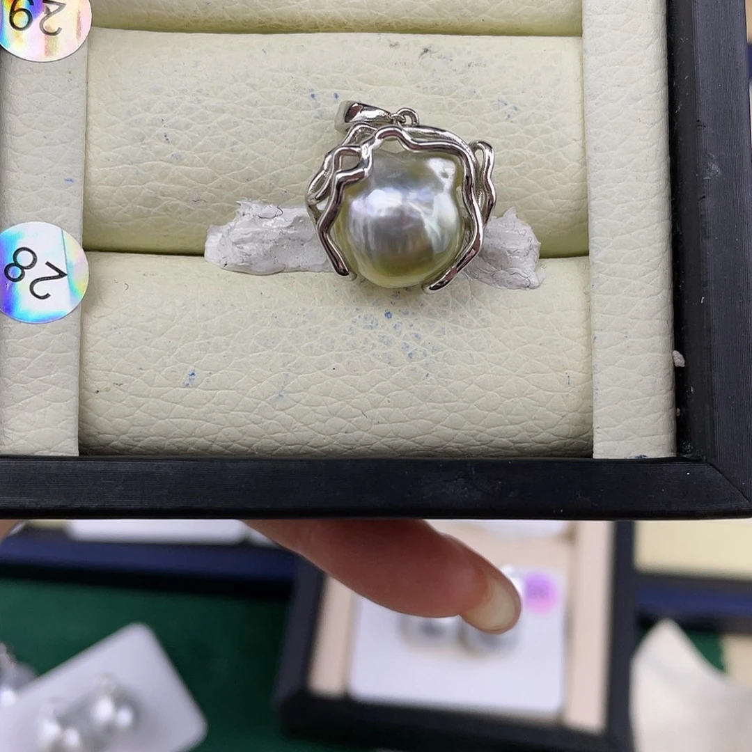 海水珍珠颈饰银S925镶嵌