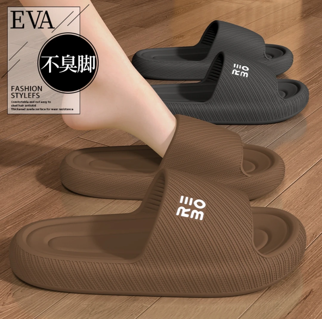 网红时尚潮流家居男女款情侣浴室凉拖鞋男士夏季软底女居家简约W