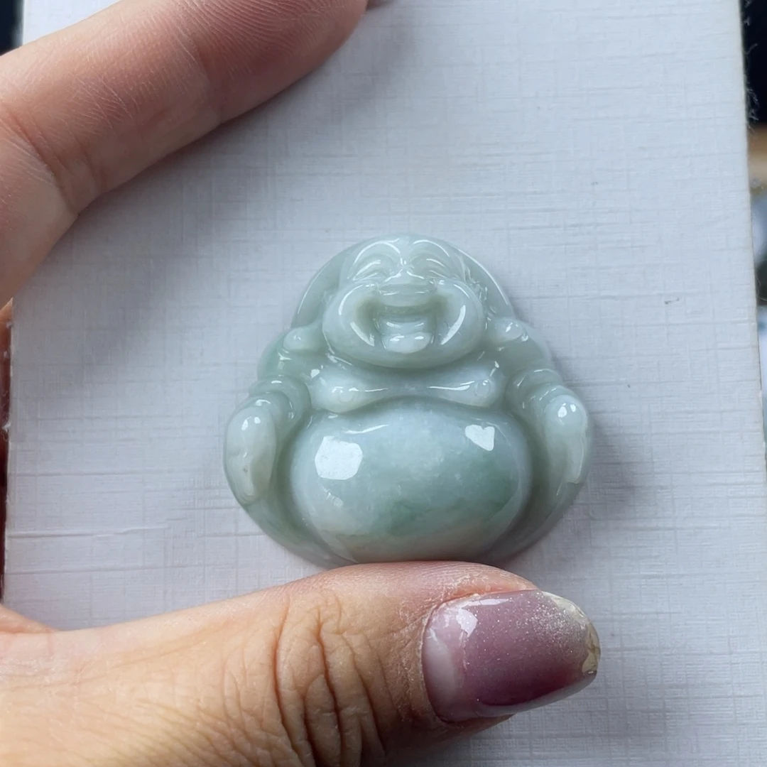 翡翠未镶嵌颈饰39尺寸佛公厚装微瑕介意勿拍不退不换