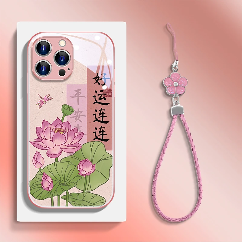 适用于苹果16华为OPPO小米VIVO高颜值简约潮流金属漆玻璃壳JA0115