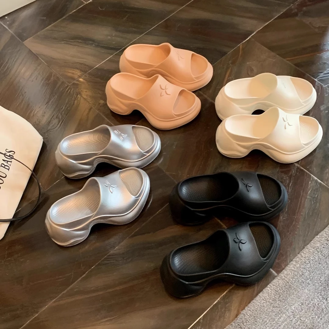 官方正品时髦精增高厚底EVA百搭软底沙滩一字拖鞋女款2025夏季