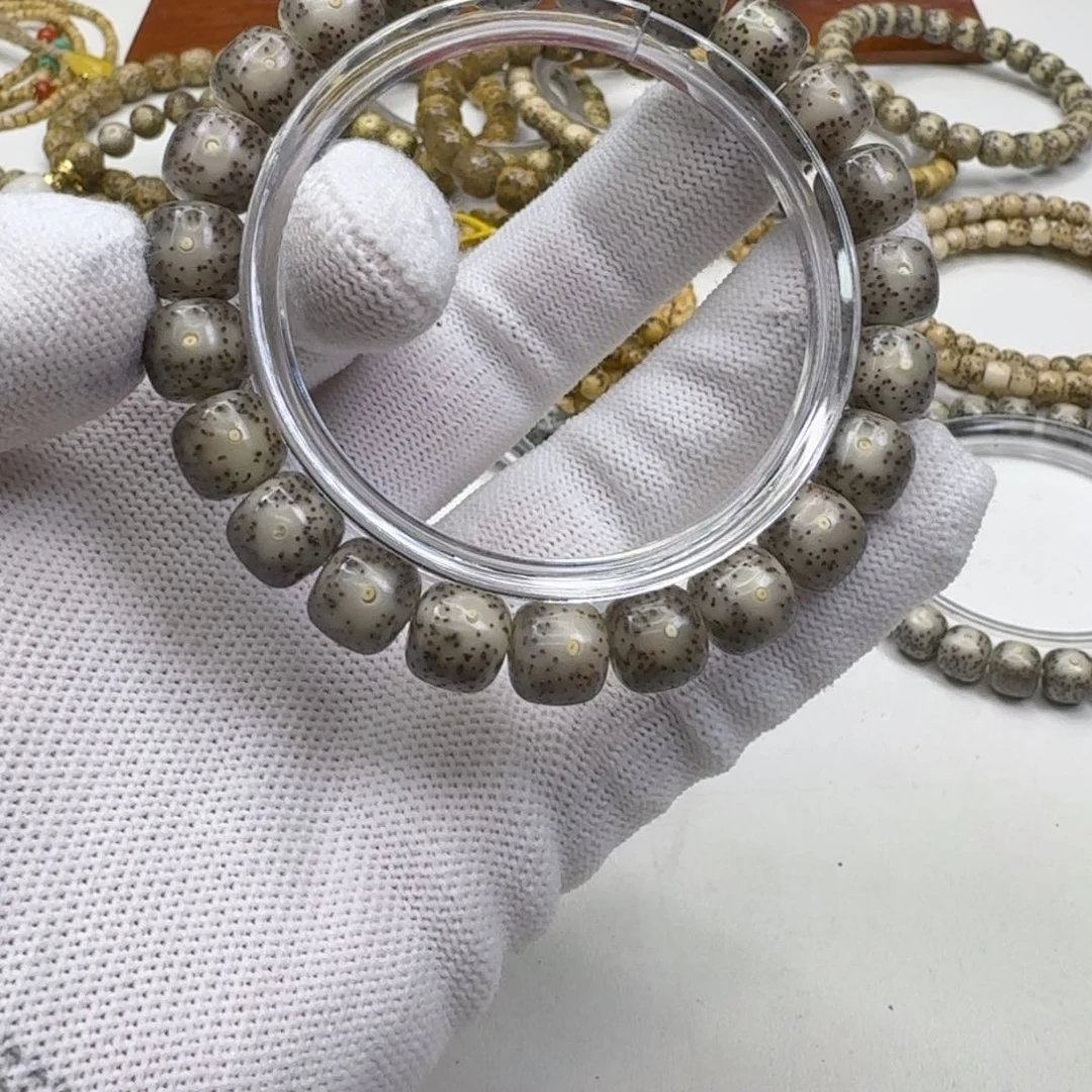 星月菩提手串17梵天小冰糖月留白银河10单圈