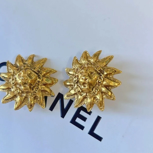 95新 Chanel/香奈儿 Chanel vintage香奈儿中古狮子耳夹