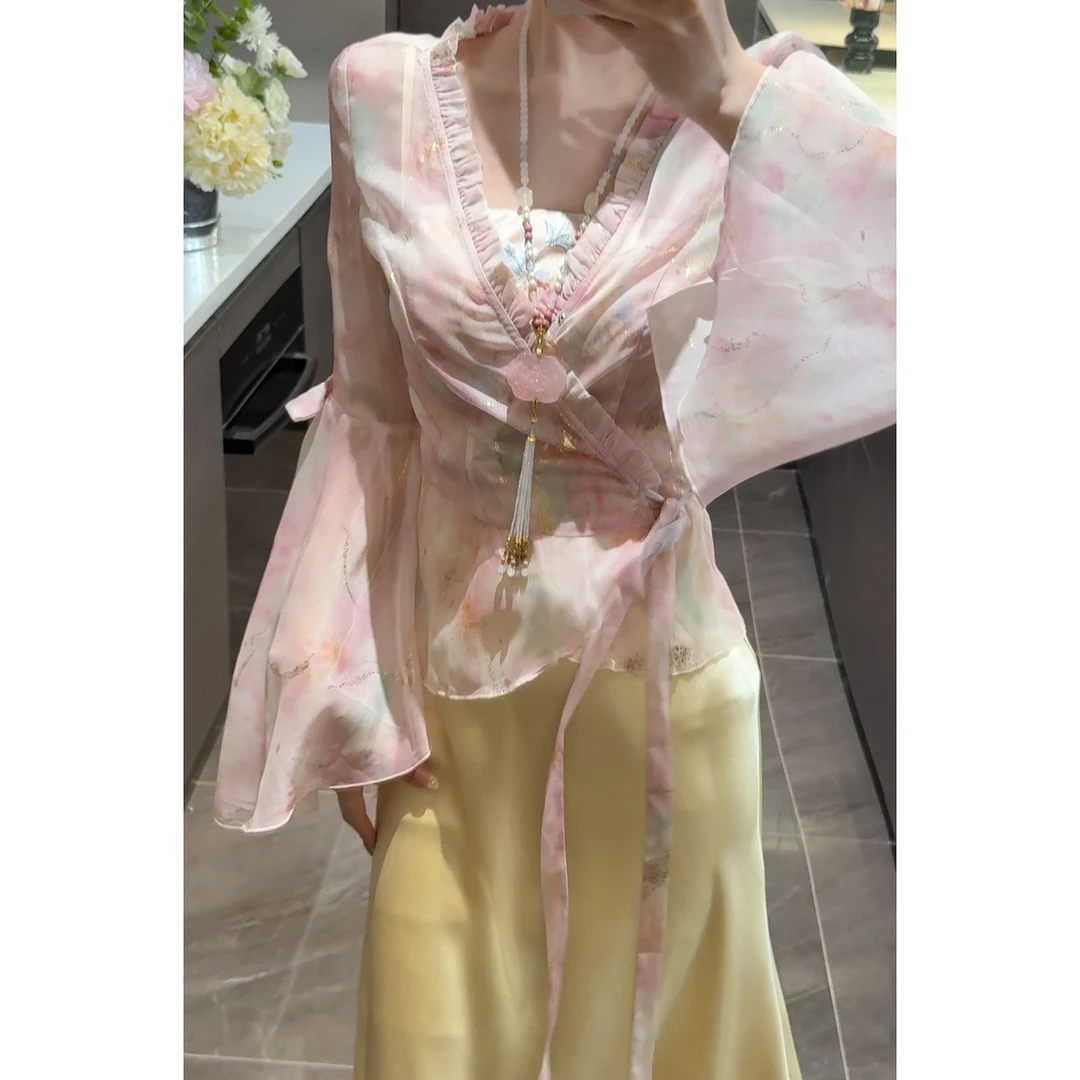 【婉婉定制】【国色芳华】粉色新中式欧若风披肩CDW5SY3321A