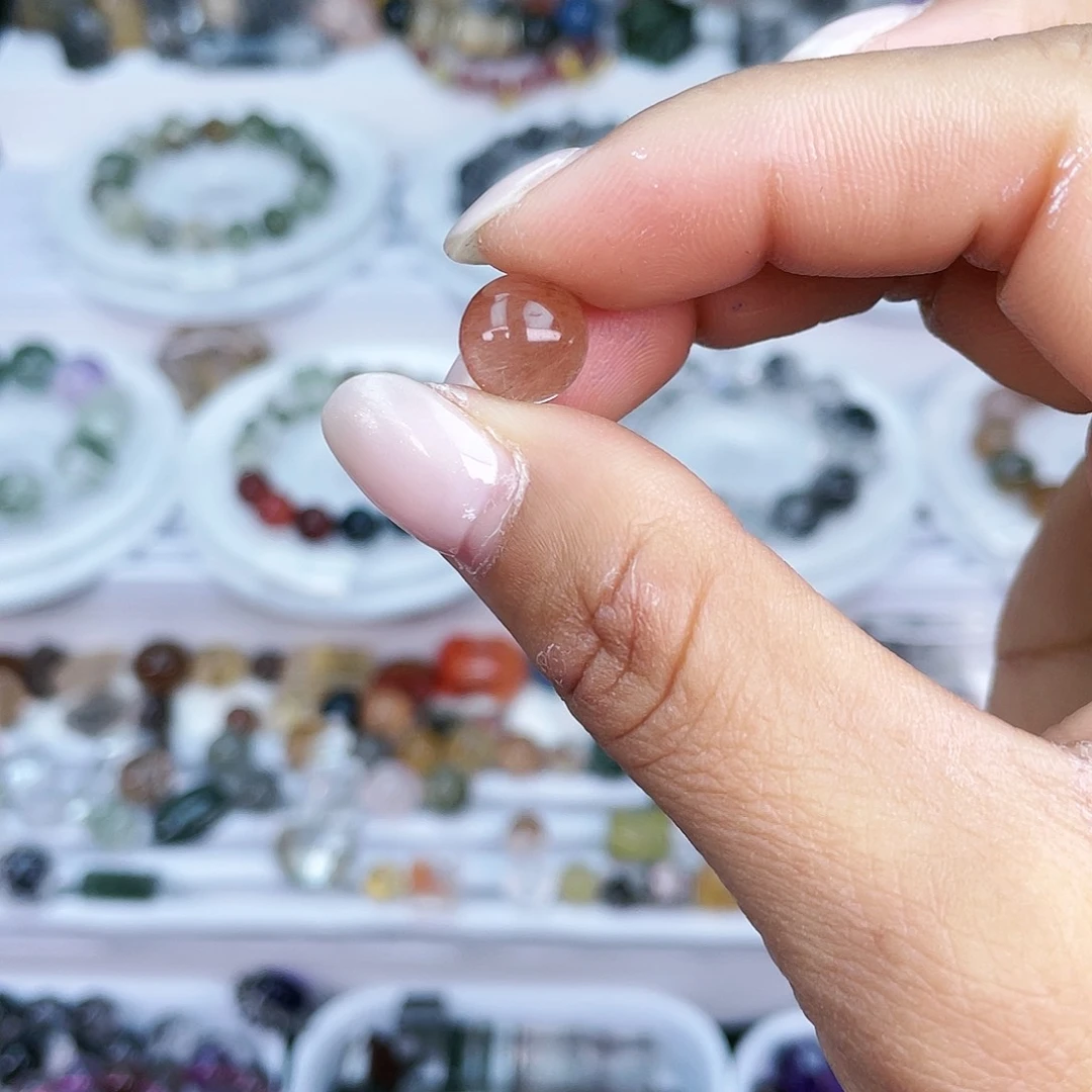 水晶单珠打孔不退不换未镶嵌