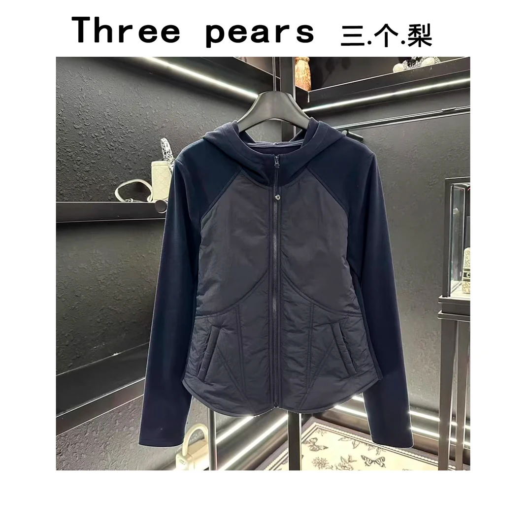 轻薄棉服拼接防风保暖时尚外套女CJ1002