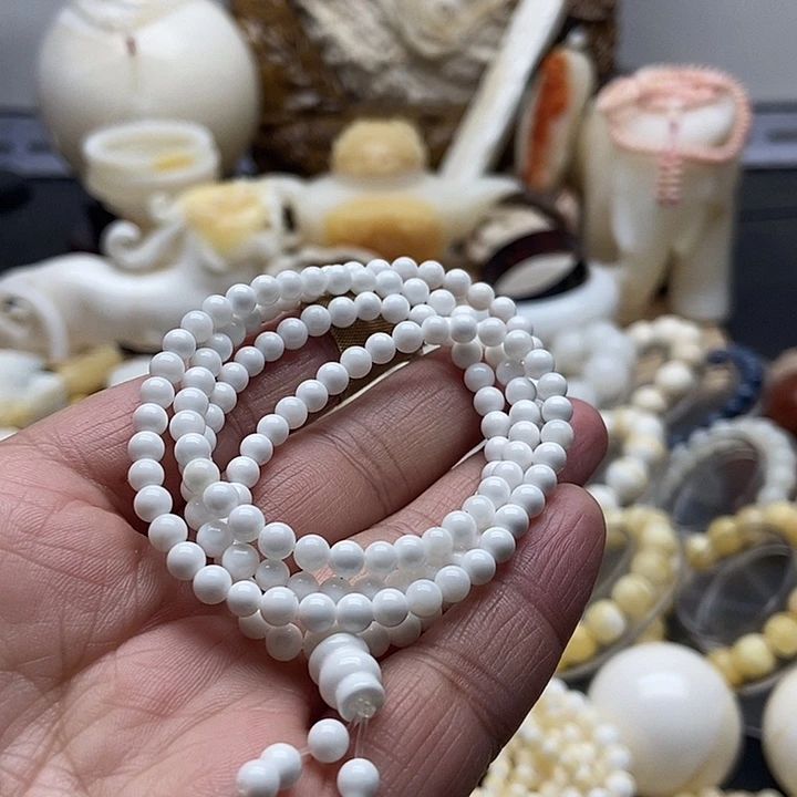 非金属贝壳全白通货0.4多圈