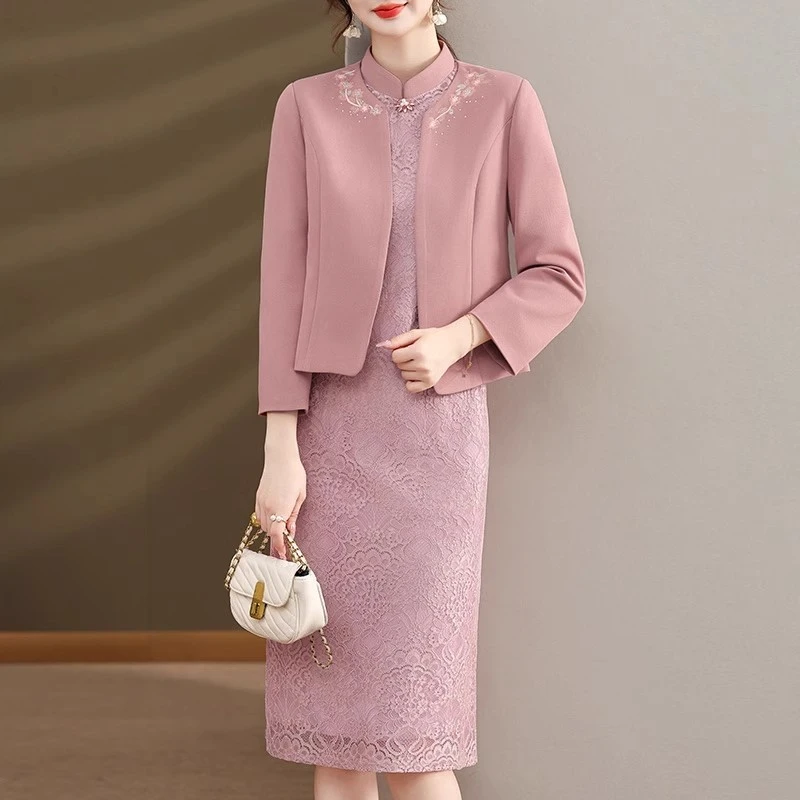 王小鸭2025秋季新款婚宴礼服妈妈装新中式旗袍裙阔太太时尚长裙女