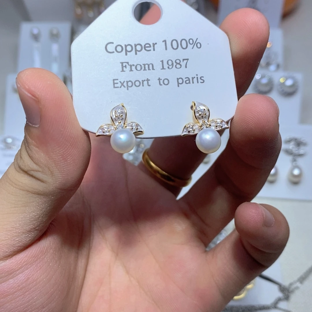 淡水珍珠未镶嵌耳饰