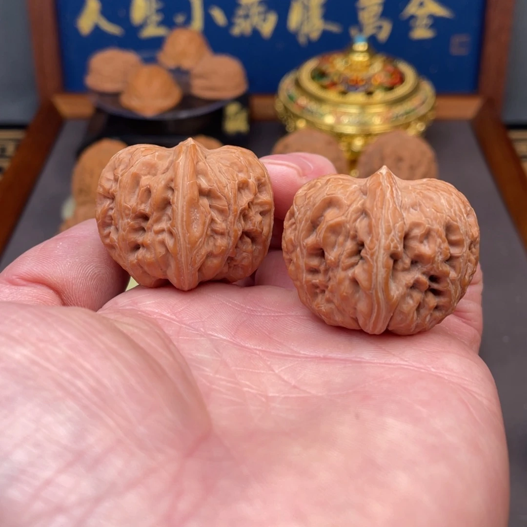 核桃把件红皮小元宝：36全品