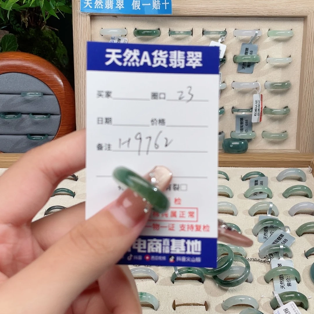 未镶嵌戒指翡翠H9762